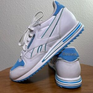 Women's Reebok Classic Running Shoes Sneakers White Blue RB 503 Size 8.5